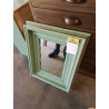 MIROIR RECTANGULAIRE BOIS MOULURÉ PEINT VERT