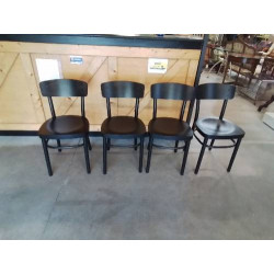 4 CHAISES BOIS NOIR