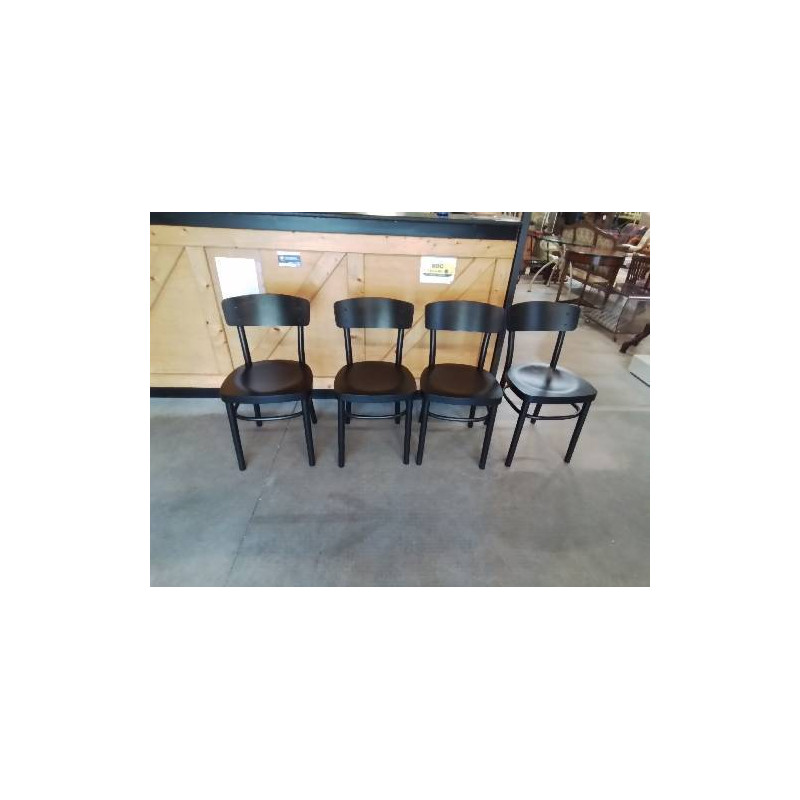 4 CHAISES BOIS NOIR