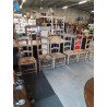 6 CHAISES PAYSANNE BOIS TOURNÉ ASSISE PAILLÉE HAUT DOSSIER MOUSTACHE 