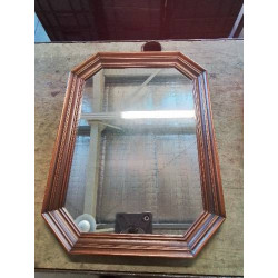 MIROIR OCTOGONAL BOIS MOULURÉ 