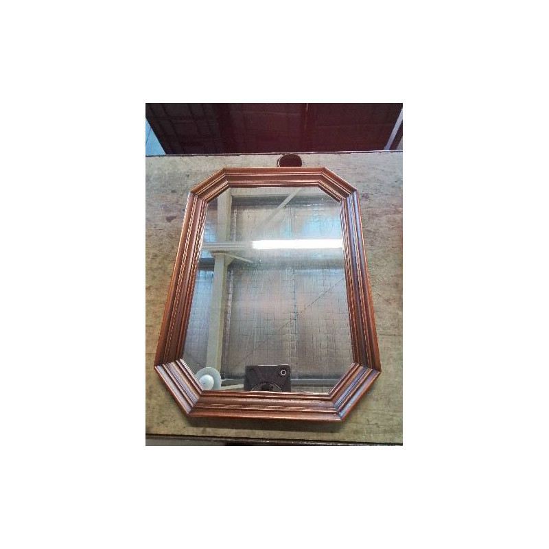 MIROIR OCTOGONAL BOIS MOULURÉ 