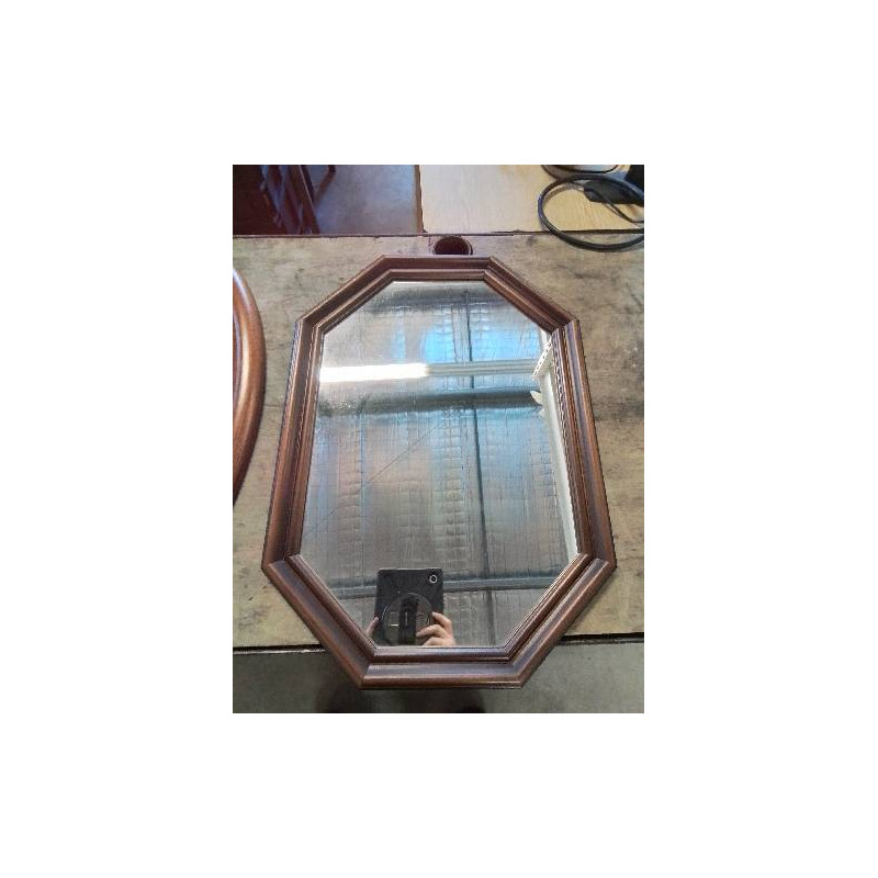 MIROIR OCTOGONAL BOIS MOULURÉ 