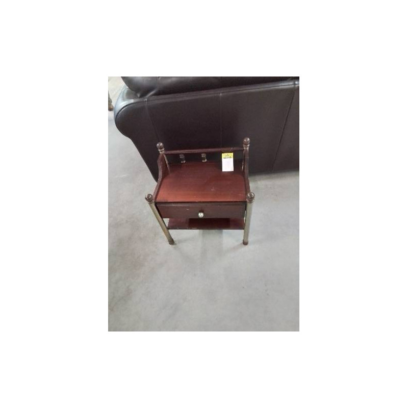 CHEVET BOIS ET MÉTAL A GALERIE 1 TIROIR GAUTIER