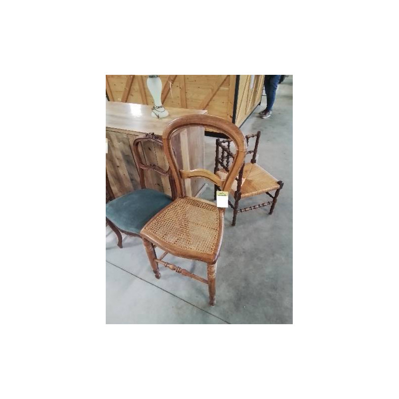 CHAISE HAUTE BOIS CLAIR CANNÉ NAPOLÉON III