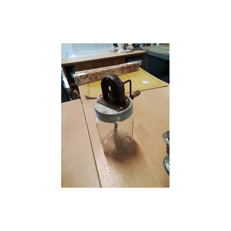 BARATTE A BEURRE DE TABLE VERRE DÉBUT XXE