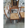 4 CHAISES BOIS PAILLÉ LA  RINASCENTE ITALIE ANNÉES 60