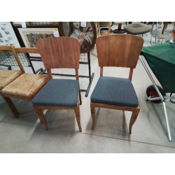 PAIRE DE CHAISES BOIS CLAIR...