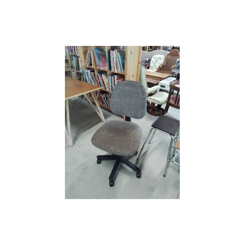 CHAISE DE BUREAU A ROULETTES TISSU CHINE TAUPE 