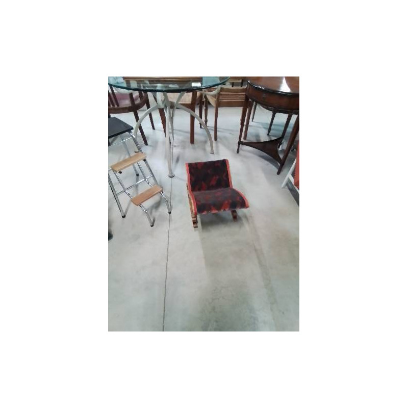 REPOSE PIEDS BOIS VELOURS IMPRIMÉ 