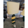 LAMPE  ALBRET ANNÉES 90 CÉRAMIQUE VERTE ET JAUNE AJ JAUNE A LISERÉ VERT