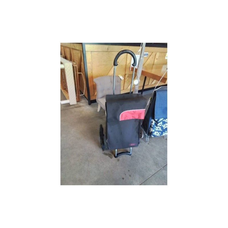 CHARIOT DE COURSES 6 ROUES ANDERSEN SHOPPER  THERMO MÉTAL TOILE NOIR ET ROUGE