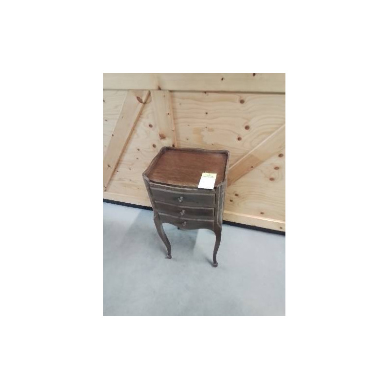 CHEVET STYLE REGENCE 3 TIROIRS PIEDS GALBÉS 