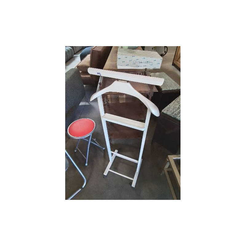 VALET DE NUIT A ROULETTES BOIS ECRU 