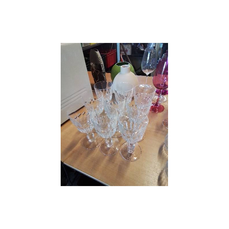 10 VERRES A PIEDS CRISTAL VILLEROY&BOCH 
