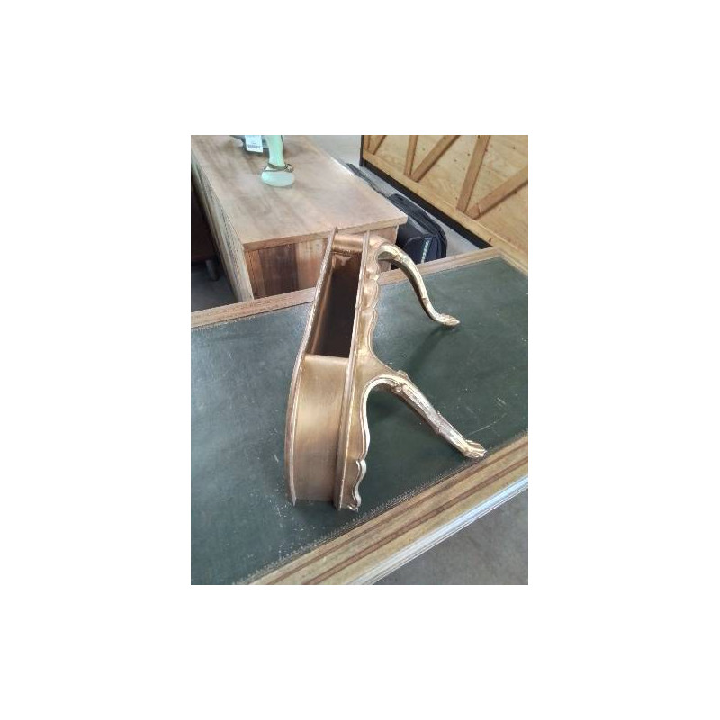 CONSOLE MURALE BOIS CHANTOURNÉ DORÉ 1 NICHE STYLE RÉGENCE 