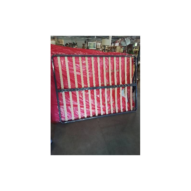 SOMMIER A LATTES CADRE MÉTAL GRIS 140X190CM