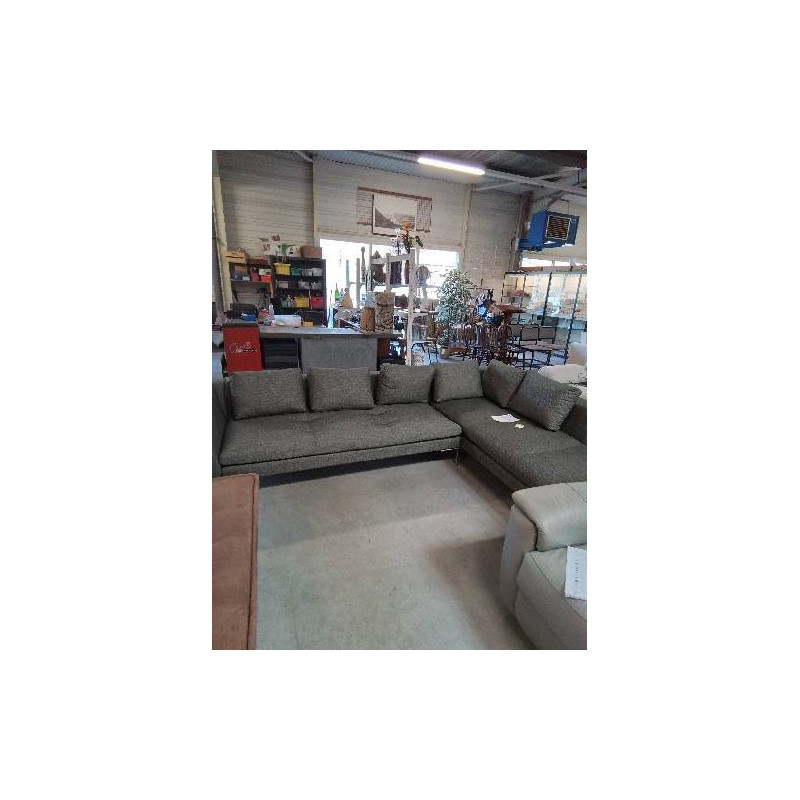 CANAPÉ D’ANGLE DROIT TISSU VERT MONTINO HABITAT