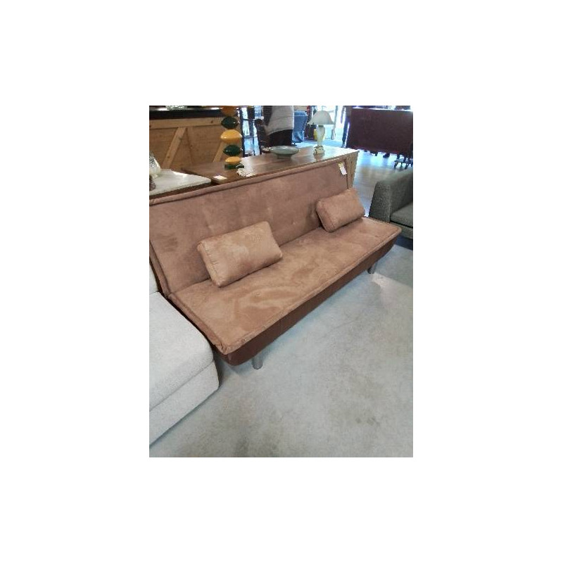 CANAPÉ CONVERTIBLE MISHAN TISSU CARAMEL