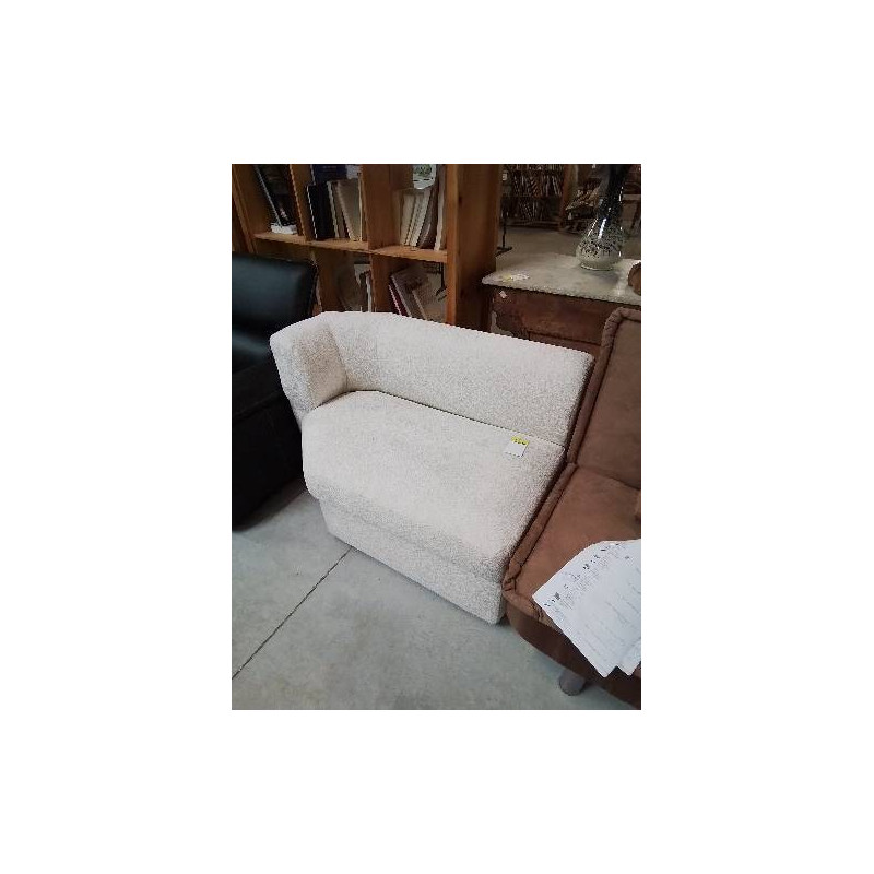 MÉRIDIENNE DROITE TISSU BLANC ALBATRE UMBERTO