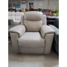 FAUTEUIL RELAX EVASION CUIR GRIS CLAIR