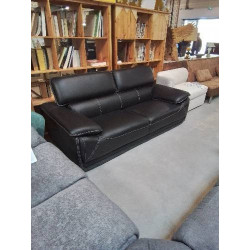 CANAPÉ 3 PLACES CUIR NOIR...