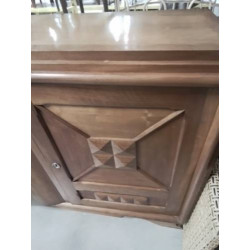 ENFILADE BOIS CLAIR SCULPTÉ 3 PORTES ANNÉES 40