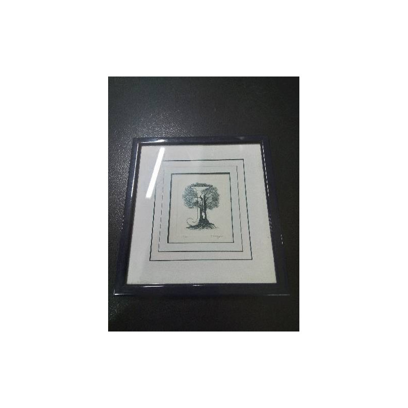 LITHOGRAPHIE  ARBRE PHILIPPE TURPIN XXE  XXIE 11X10