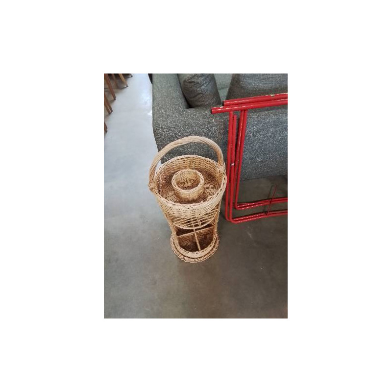 PANIER HAUT RANGE BOUTEILLES VANNERIE 1 ANSE 