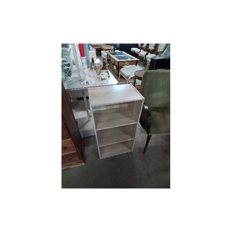 BIBLIOTHÈQUE BOIS CLAIR 3 NICHES 