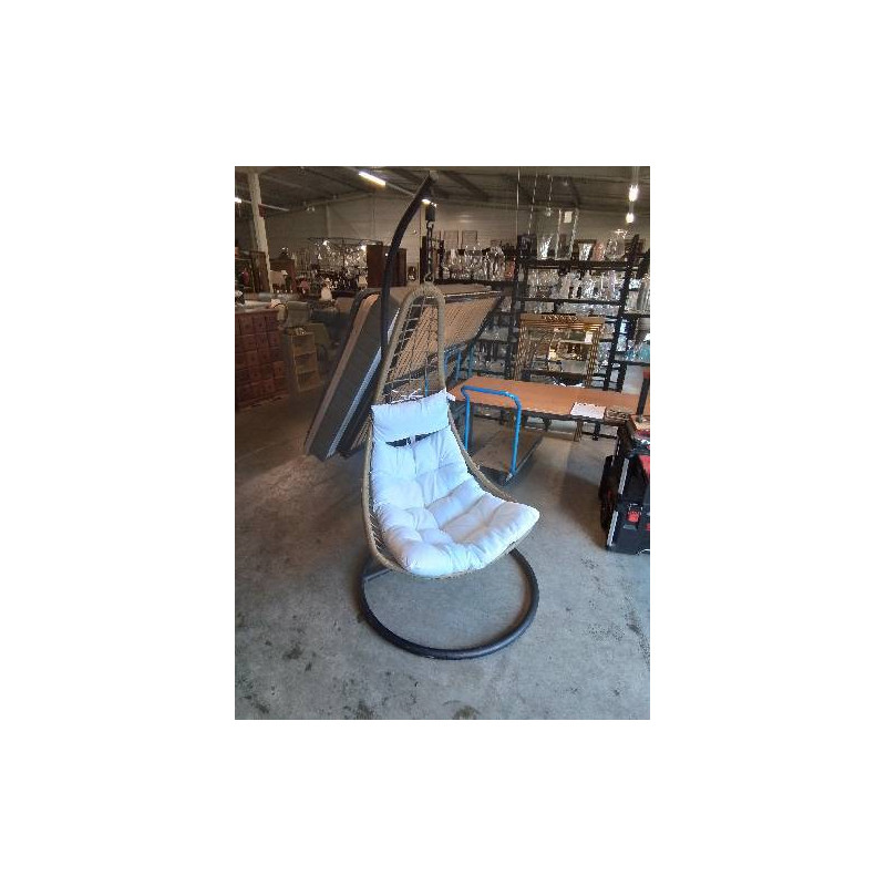 FAUTEUIL SUSPENDU MÉTAL NOIR 