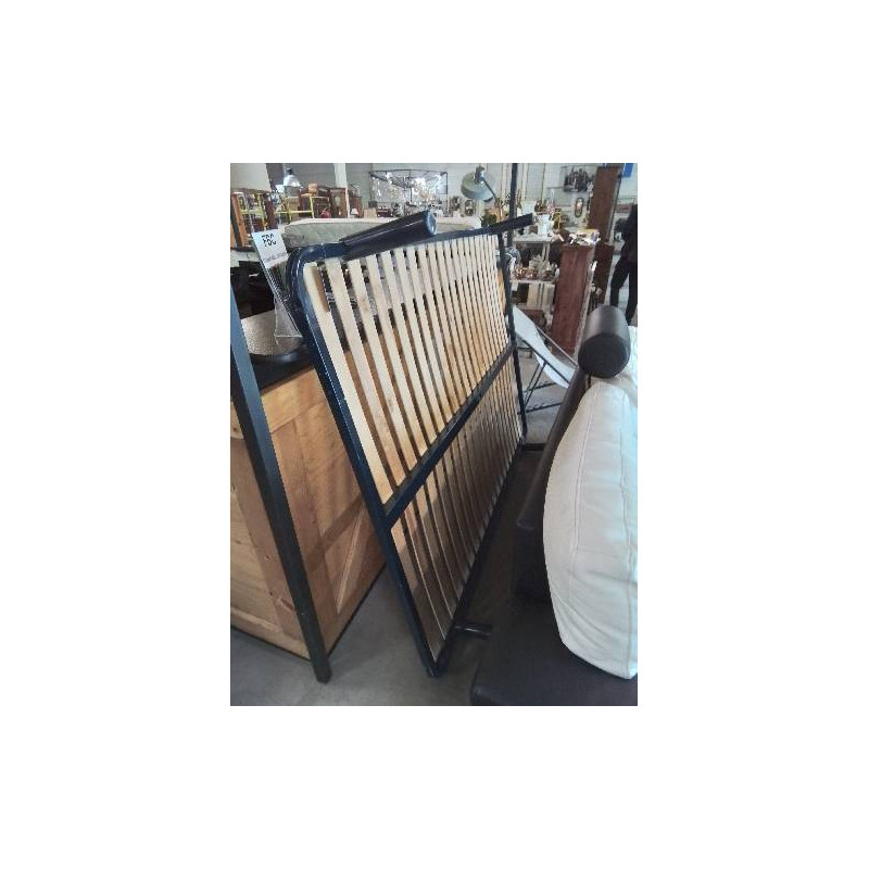 SOMMIER CADRE MÉTAL BLEU A LATTES AVEC PIEDS 140X190CM