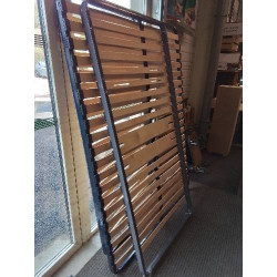 SOMMIER CADRE MÉTAL BLEU A...