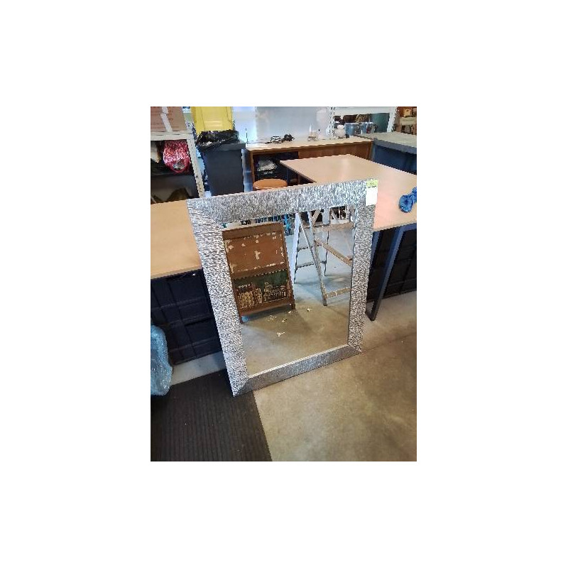 MIROIR RECTANGULAIRE BOIS ARGENTÉ 