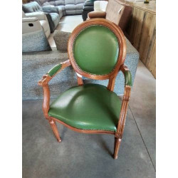 FAUTEUIL MÉDAILLON BOIS...