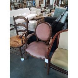 FAUTEUIL MÉDAILLON BOIS...