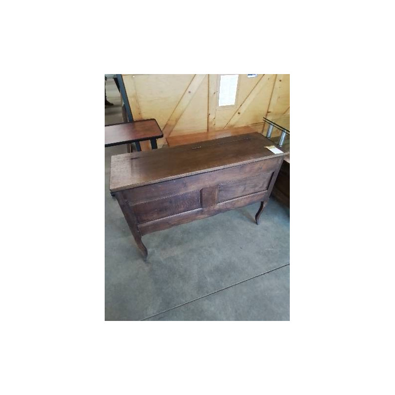 COFFRE RECTANGULAIRE PIEDS GALBÉS BOIS MOULURÉ DÉBUT XXE