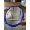 MIROIR OVALE MÉTAL BLEU
