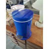POUBELLE DE SALLE DE BAIN A PÉDALE MÉTAL BLEU