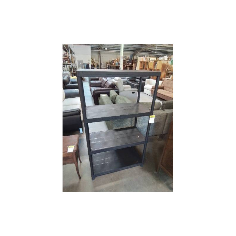 ÉTAGÈRE RESINE NOIR 4 TABLETTES 