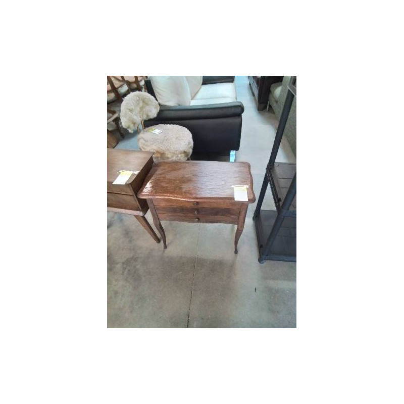 TRAVAILLEUSE CHANTOURNÉ PIEDS GALBÉS 2 TIROIRS STYLE RÉGENCE 