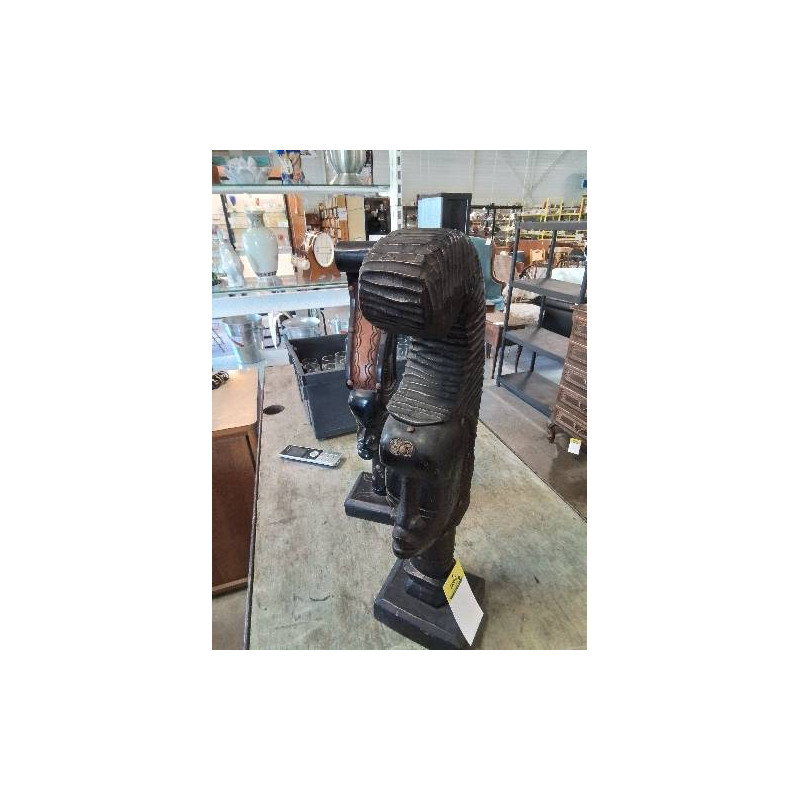 STATUETTE BUSTE FEMME AFRICAINE 
