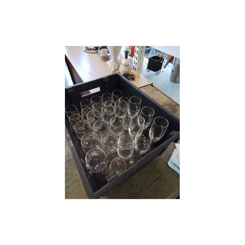 28 VERRES CRISTAL AUX EPIS DE BLÉ 