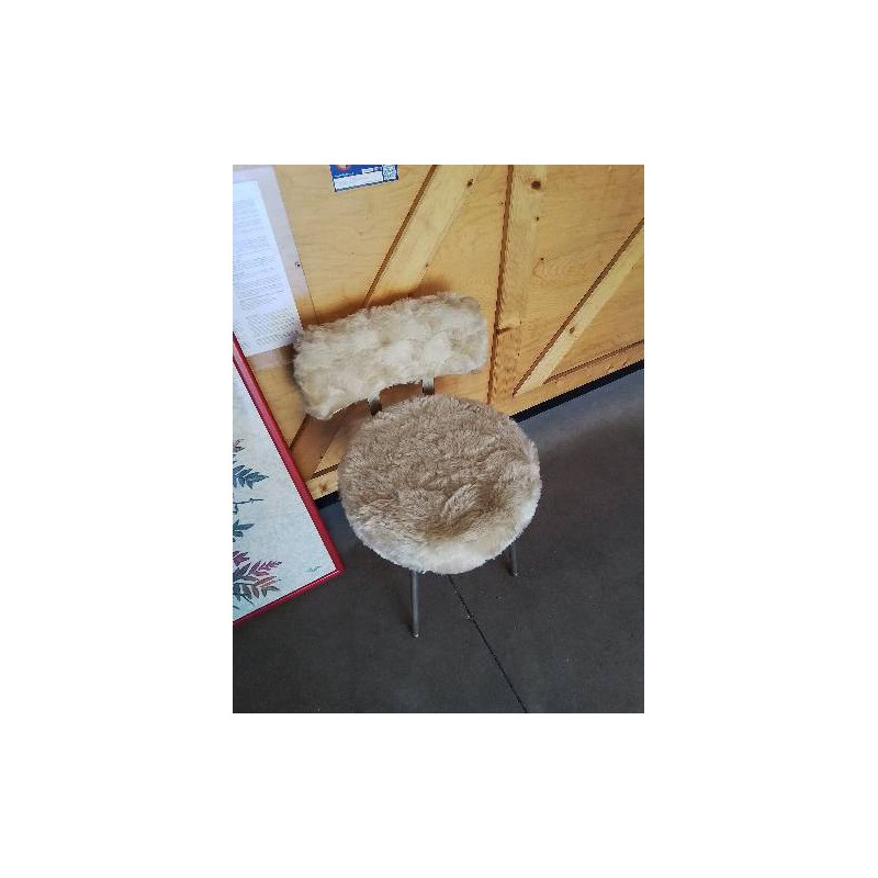 CHAISE MOUMOUTE PIÈTEMENT MÉTAL ANNÉES 70