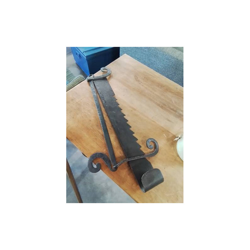 CRÉMAILLÈRE FER FORGÉ FIN XIXE