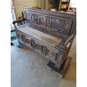 BANC COFFRE BRETON BOIS SCULPTÉ DÉBUT XXE