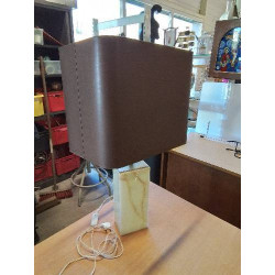 LAMPE ALBATRE AJ MARRON