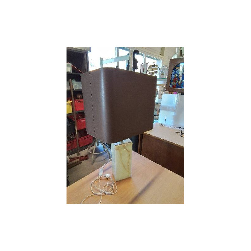 LAMPE ALBATRE AJ MARRON