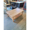 TABLE BASSE RECTANGULAIRE 2 NIVEAUX PIN 