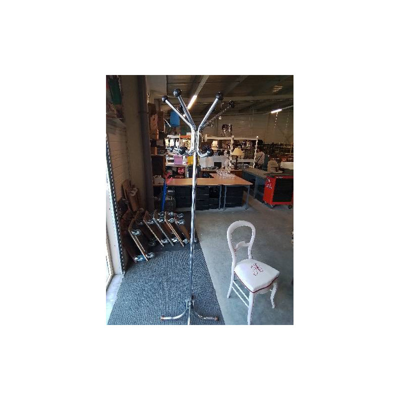 PERROQUET MÉTAL CHROMÉ 12 PATÈRES 